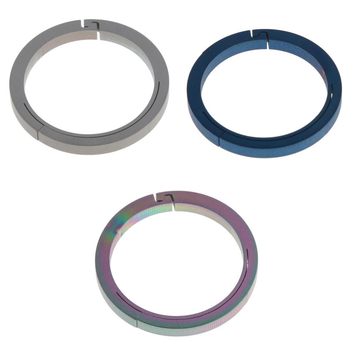 3pcs Titanium Ring Buckle Keychain Carabiner Round Snap Hook Open Clip 32mm