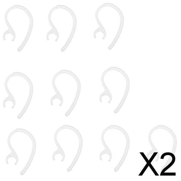 2x10 Pieces Ear Hooks Loop Clip Replacement for Bluetooth Headset 7.8mm B Clear