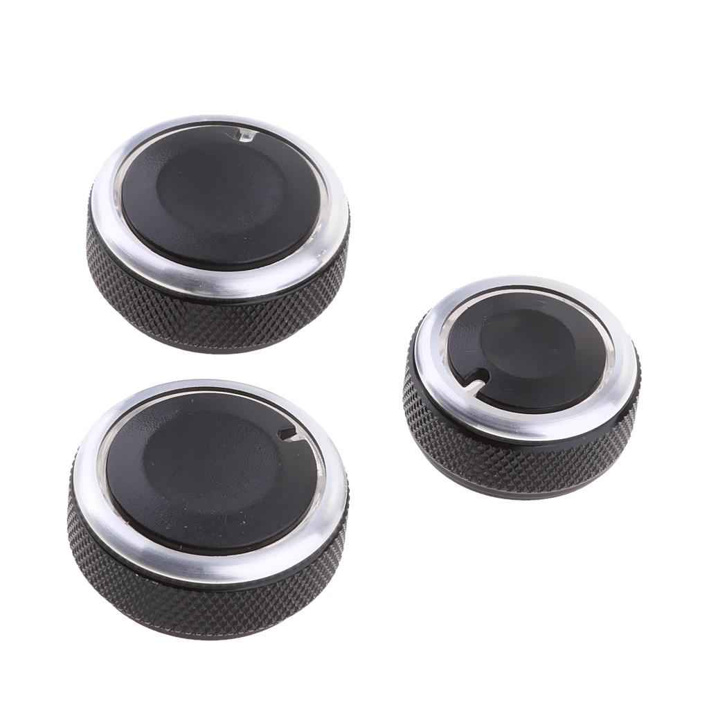 3 Piece Car Air Conditioner A/C Panel Switch Knobs for VW Polo 2002-2013