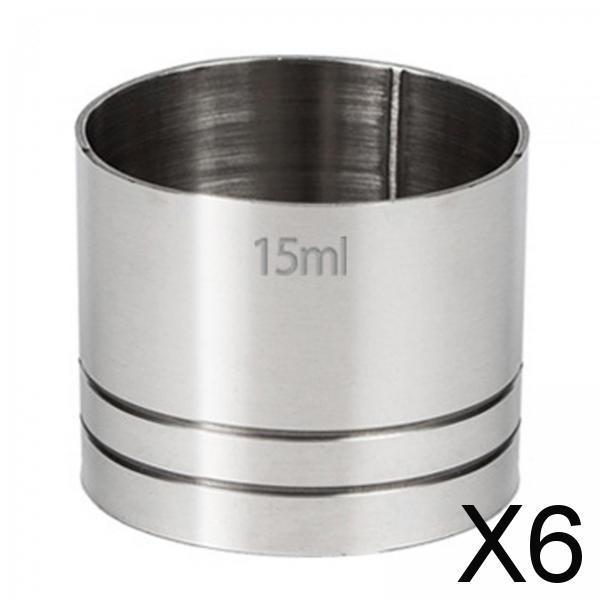 6xPractical Wine Cup Professional Bartender Drinks Measure Cup for Bar Kitchen 25ml