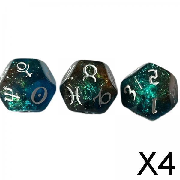 4xAstrology Dice Entertainment Toys for Party Game Table Games Dice Games