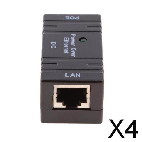 4x5V~48V POE Power Supply Module POE Injector Adapter black