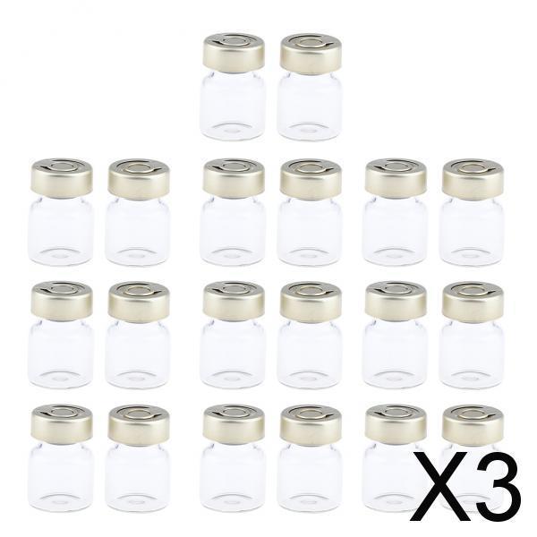 3x20Pcs Empty Glass Vials Bottles Liquid Containers 3ml
