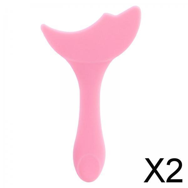 2xReusable Eyeliner Stencils Silicone Template Assistant Helper Washable pink 1pc