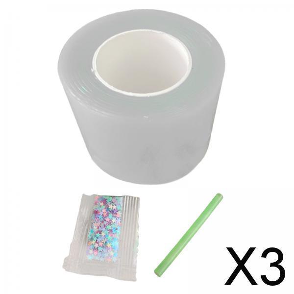 3xNano Mounting Tape Household Mounting Tape for Educational Toy Handmade Ball 1mmx4.5cmx1m clear