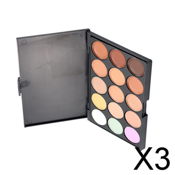3x15 Colors Face Contour Cream Concealer Palette Blemish Eye Circles Cover #1