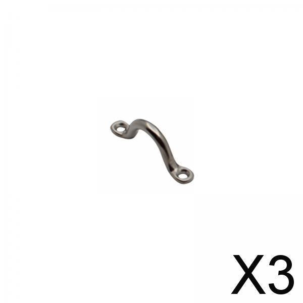 3xBoat Top Pad Eye Stainless Steel Bungee Deck Loops Tie Down for Boats Kayaks 4MM
