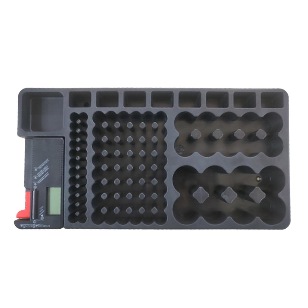 Battery Organizer and Tester Removable 110Pieces for AAA/AA/9V/C/D Batteries