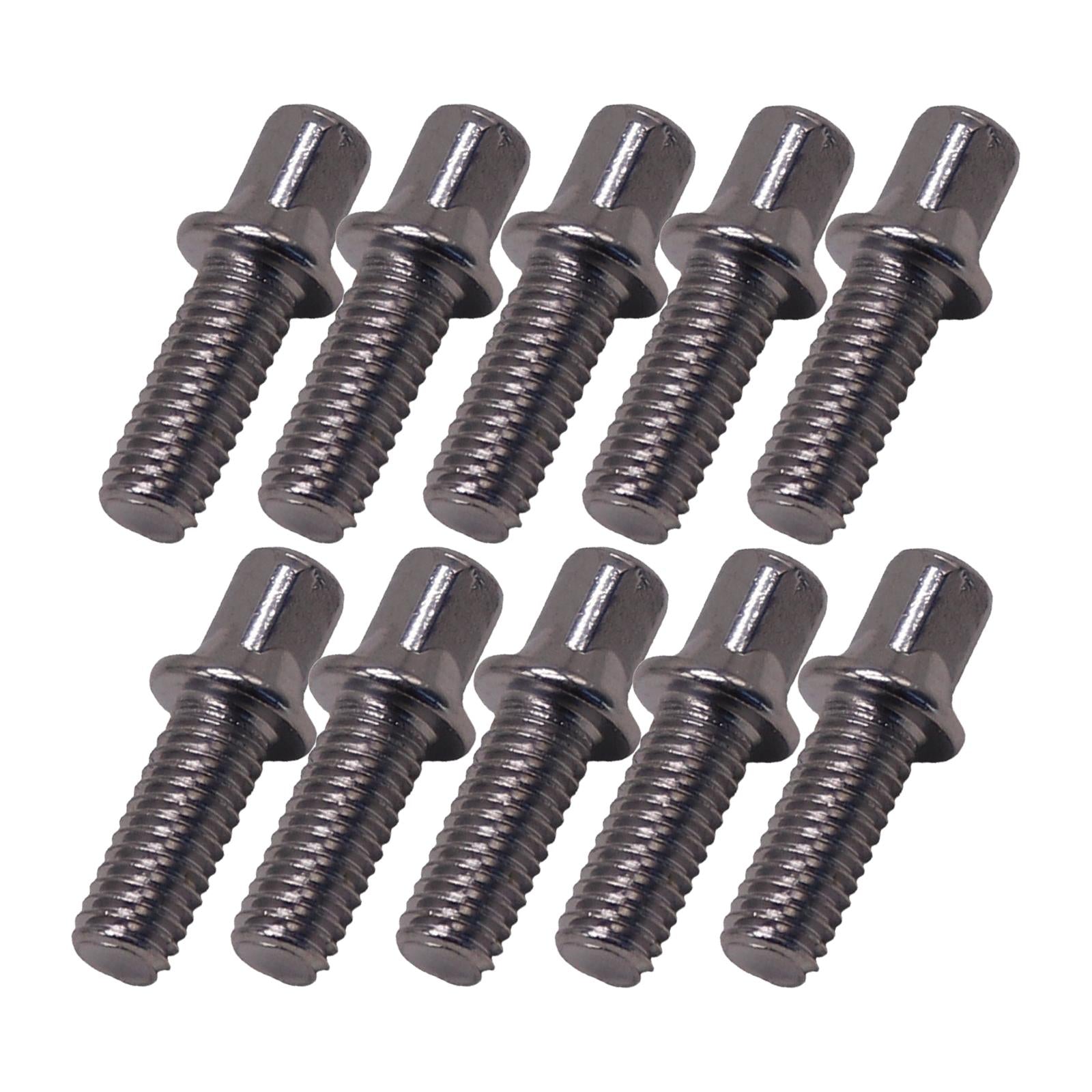 10x Drum Tension Rods Durable Metal Strong for Snare Drum Accessory DIY M6X15mm