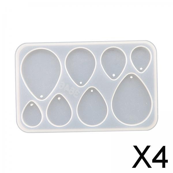 4xEarrings Pendants Mould DIY Epoxy Resin for Party Supplies Crafts Home Decor Water Drop