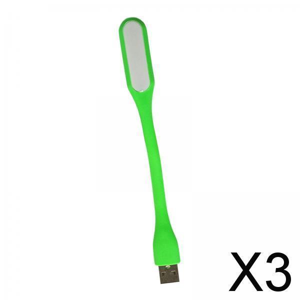 3xFlexible LED Light Lamp Portable Adjustable for Laptop Eye Care green