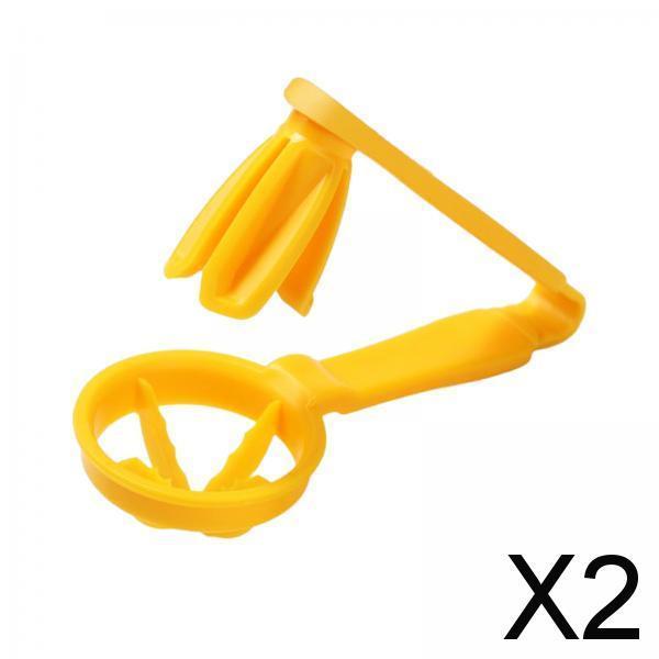 2xAdjustable Tomato Slicer Cutter Fruit Vegetable Salad Slicer for Kitchen yellow