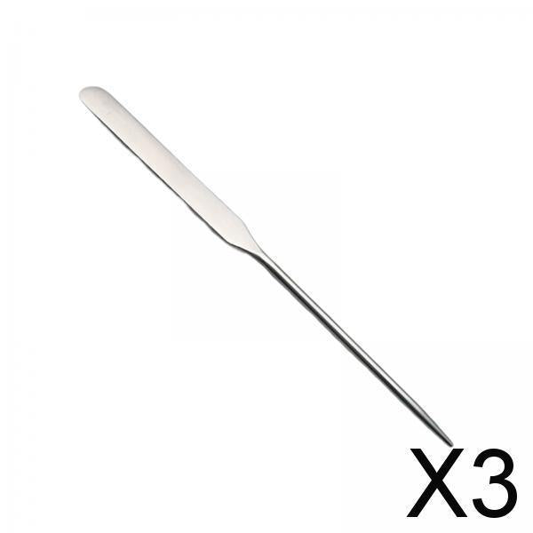 3xMakeup Spatulas for Girls Women for Palette Mixing and Sampling Foundation Argent
