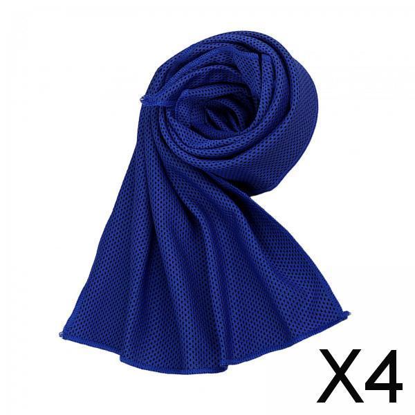 4xCooling Towel Breathable Fast Drying Ice Towel for Exercise Hot Weather dark blue