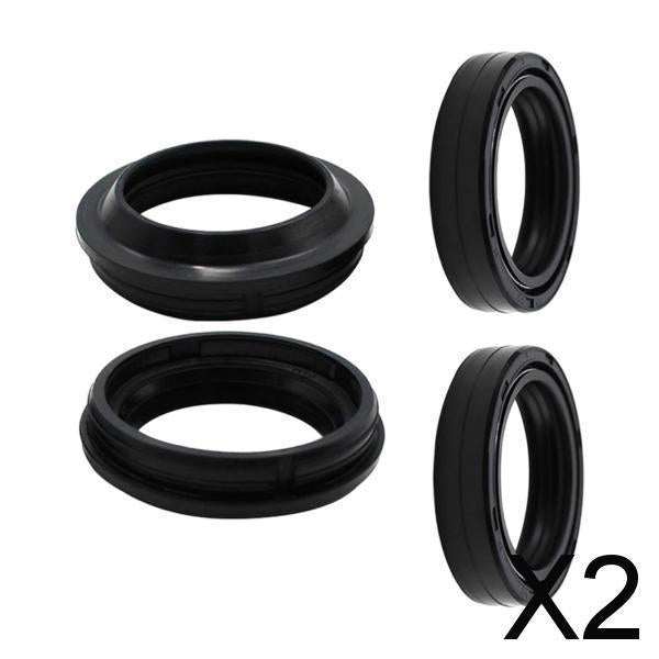 2x4Pcs Motorcycle Front Fork Damper Oil Seal and Dust Seal Durable 36x48x11mm