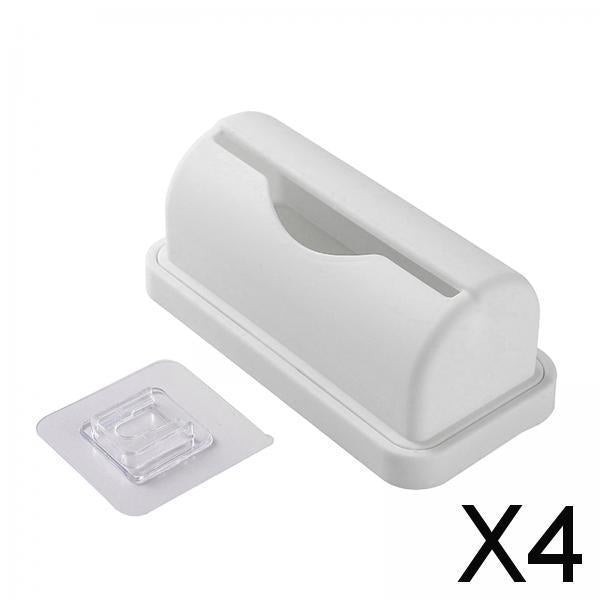4xWall Mount Trash Bag Dispenser Hanging for Living Room Cabinet Ornament White