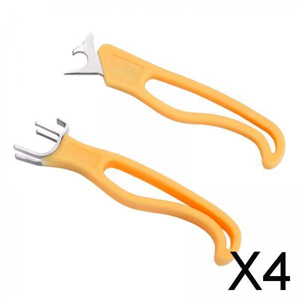 4xPortable Chestnut Opener Household Walnuts Clip Plier Handheld Black