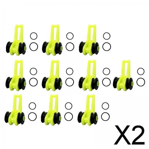 2x10x Fishing Hooks Keeper Hook Keeper for Lures Mini Fishing Rod Hook Keepers green