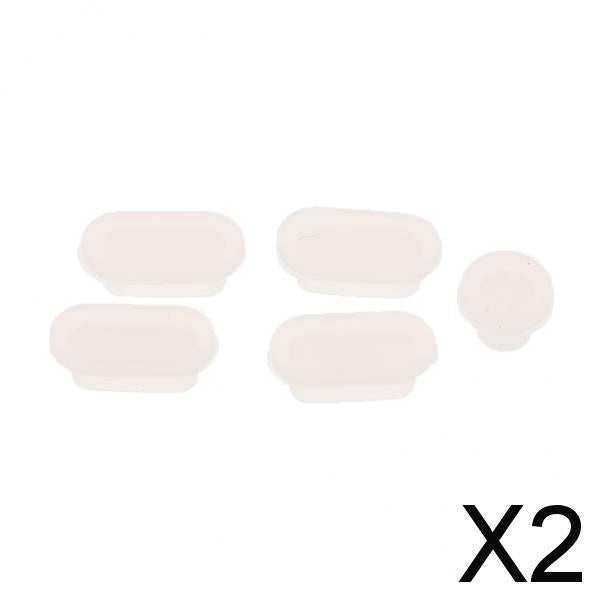 2xSilicone Dust Stopper Dustproof Plug USB Earphone Port Cap for MacBook Clear