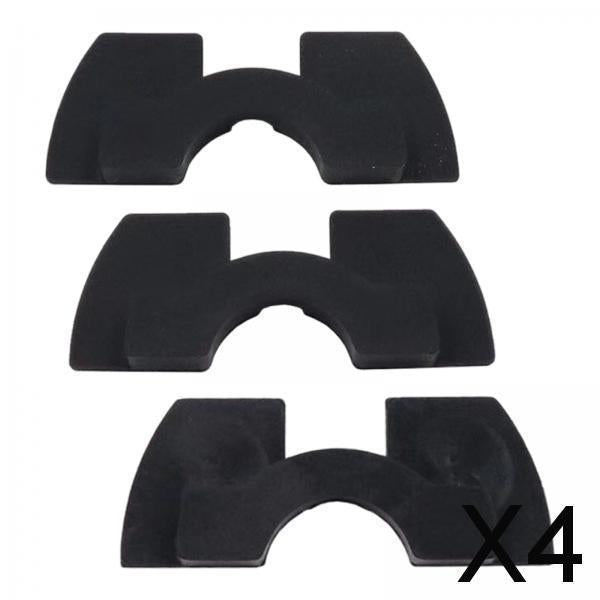 4x3x Electric Scooter Rubber Damping Pad Accessories for Xiaomi M365 black