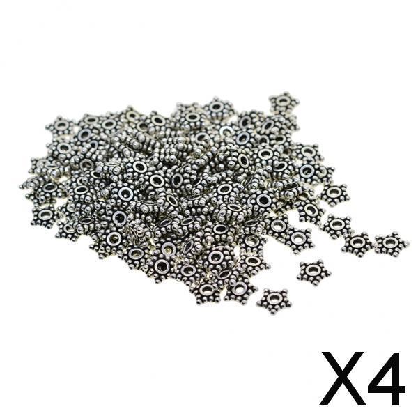 4x100pc 8mm Star Tibetan Silver Spacer Loose Beads Jewelry Findings DIY Making