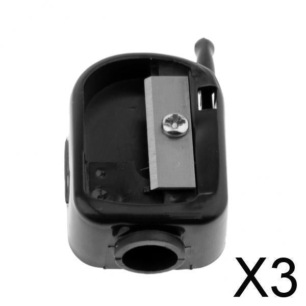 3xMakeup Cosmetic Pencil Sharpener Shaver for Eyebrow Lip Liner Eyeliner Black