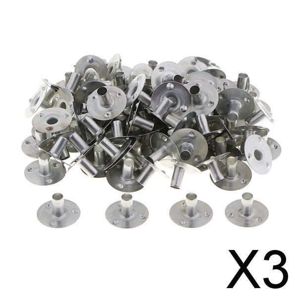 3x100 Pieces Metal Candle Wick Sustainers Tabs Base for Candle Making 20x5mm