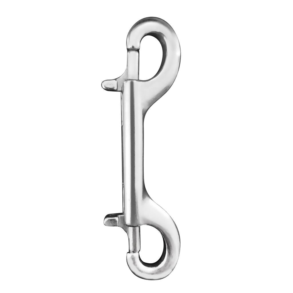 Stainless Steel Double End Bolt Snap Trigger Hook Bag Clip Key Chain 90mm