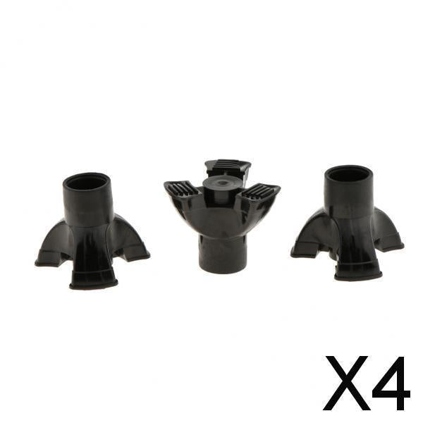 4x3Pcs Crutch Ferrules Rubber End Walking Stick Tips Feet Trekking Pole Bottom 22mm