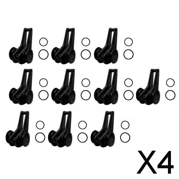 4x10x Fishing Hooks Keeper Hook Keeper for Lures Mini Fishing Rod Hook Keepers black