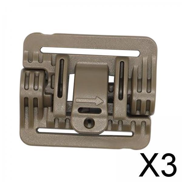 3xVest Quick Release Buckle Slider for Hunting Backpack Strap Belt Accessories Khaki Short