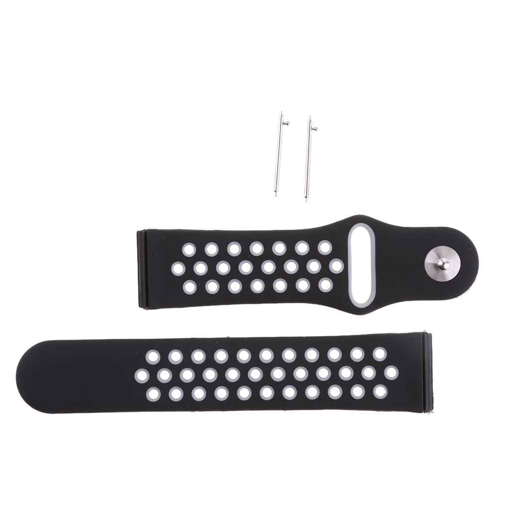 23mm Silicone Bracelet Strap Wrist Watchband For Fitbit Blaze  Black/Gray