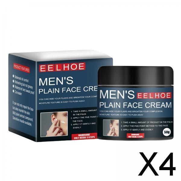 4x50ml Men Facial Concealer Cream for Oil Control Moisturizing Makeup Base Use