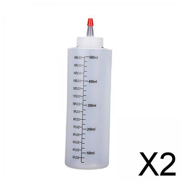 2xSalad Dressing Bottle Leakproof Ketchup Dispenser for home 500ml
