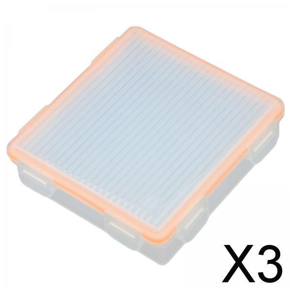 3xPlastic 18650 Battery Storage Box IP66 Waterproof Compact Travel Outdoor