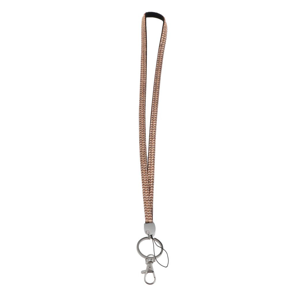 Lanyard ID Badge Card Holder Strap Sparkling Phone Neck Straps champaign