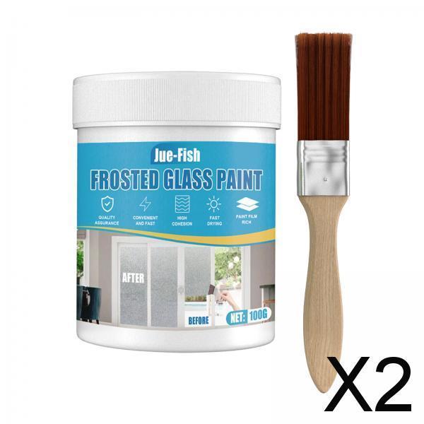 2xWindow Film Frosted Glass Film Paint Matt Frosted Effect 100G for Office