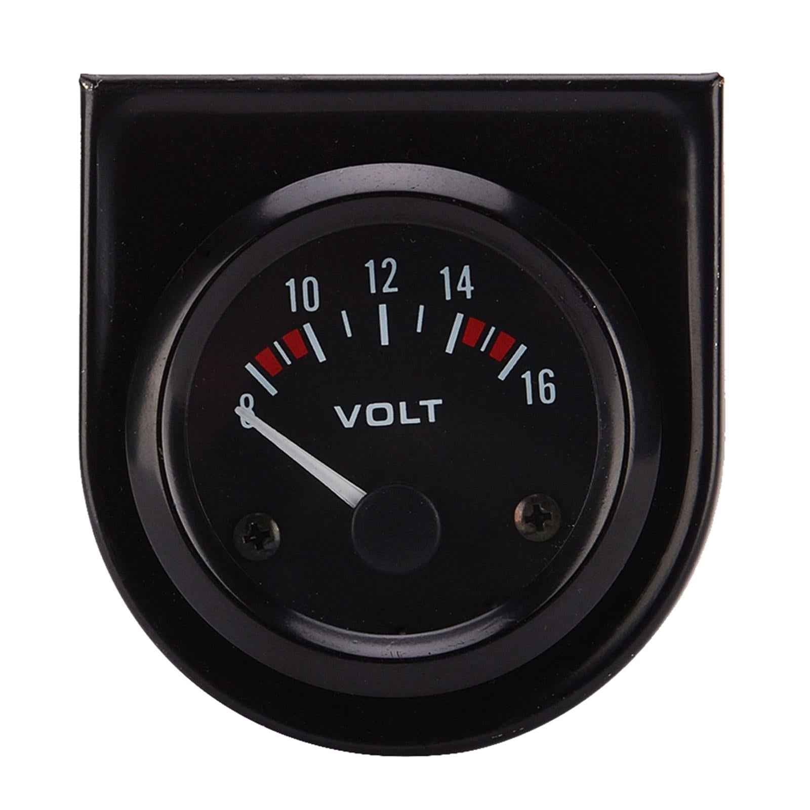 Universal Car 8-16V Voltmeter Volt Gauge Meter 52mm Black
