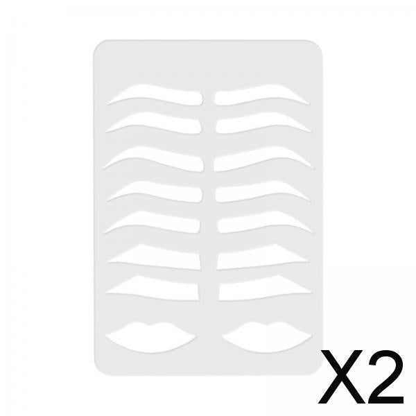 2xEyebrow Shape Plate Reusable Acrylic Eyebrows Enhancer Card for Professional
