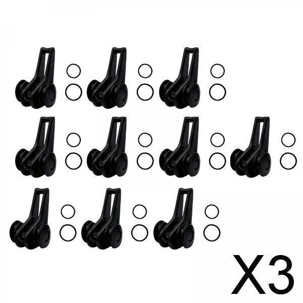 3x10x Fishing Hooks Keeper Hook Keeper for Lures Mini Fishing Rod Hook Keepers black