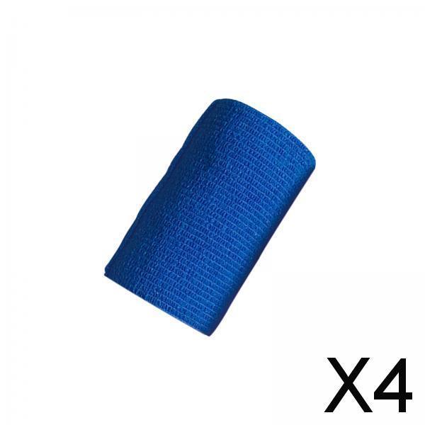 4xVet Wrap 4 inch Wide Non Woven Elastic Self Adherent Wrap for Dogs Pet Ankle Blue