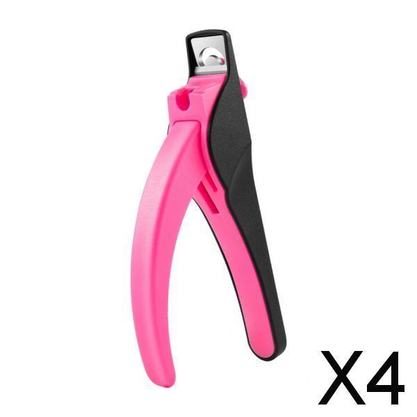 4xFalse Nail Tip Clipper Professional Manicure Tools for Beauty Nail Art Salon Black Red