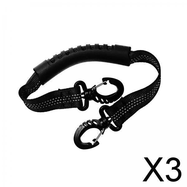 3xRoller Skate Strap Carrying Ski Boots Carrier Strap for Outdoor Skating Kids black