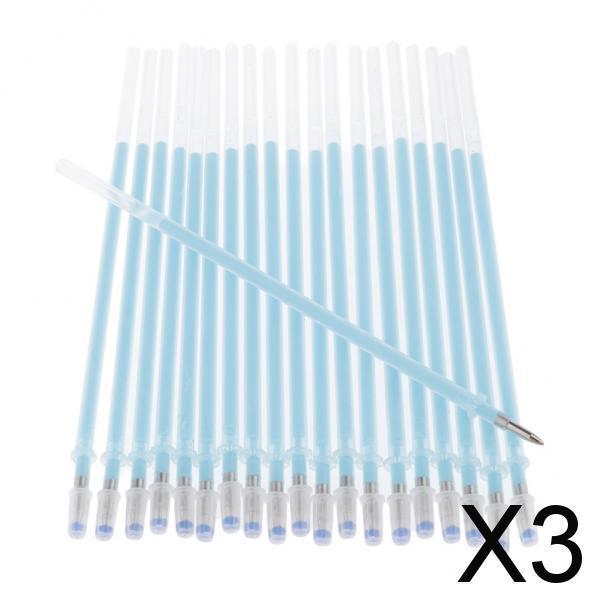 3x20 Pieces 1mm Colorful  Ink Gel Pen Refills for Drawing Blue
