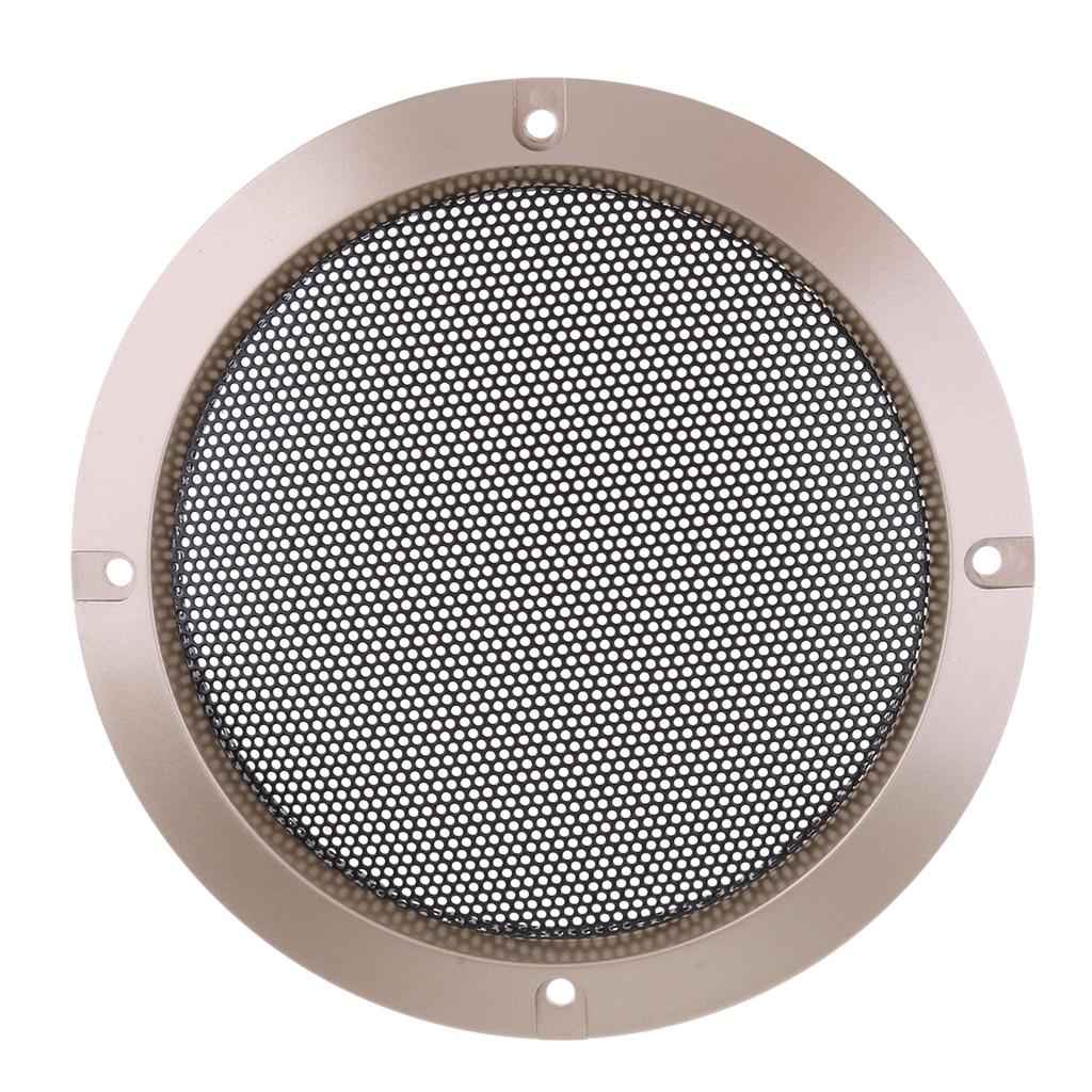 5 Inch Speaker Grills Cover Case with 4 pcs Screws for Speaker Mounting Home Audio DIY -153mm Outer Diameter Gold