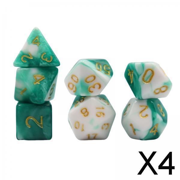 4x7 Pieces Polyhedral Dices Multisided Dice RPG Dice Set Dices Set for Parties