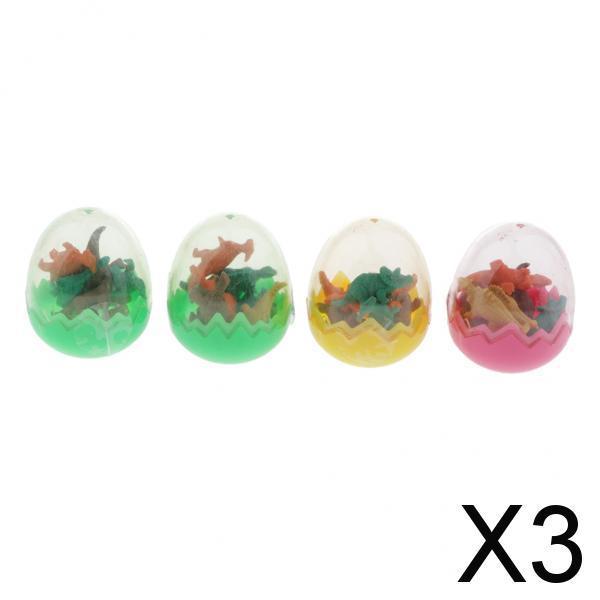 3x28Pcs Dinosaurs Rubber Eraser Student Animal Pencil Erasers Stationery