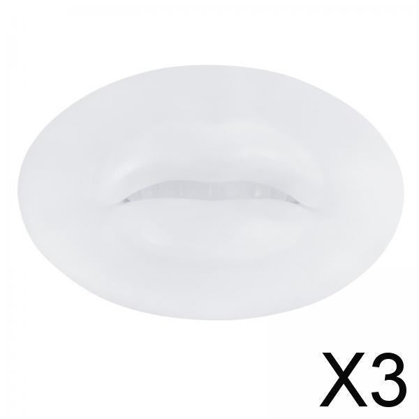 3xSilicone Lips Practice Skin with Teeth for Tattoo Artists Practice Supplies White 