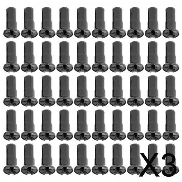 3x50Pcs Bike Spoke Nipples Spoke Decoration End Tips Nipples Bicycle Spoke Cap 13mm  13G Black