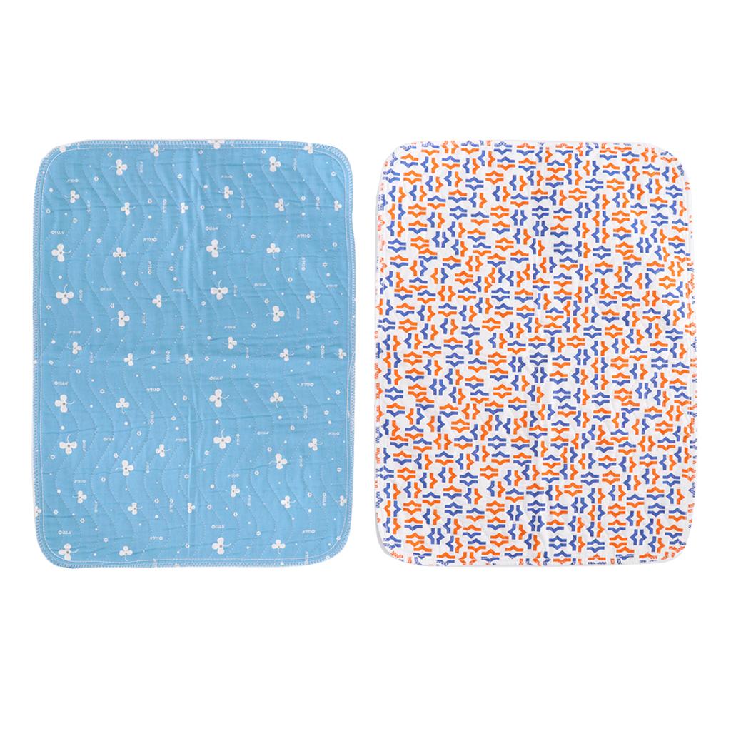 2x Washable Waterproof Underpad Incontinence Absorbent Pads Sheet Protector